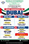Dubai Job Vacancy – Urgent Hiring at Roshan Enterprises