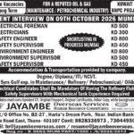 Kuwait Job Vacancy – Urgent Hiring by Jayambe Overseas