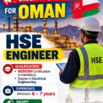 Oman Job Vacancy – HSE Engineer Hiring at Roshan Enterprises