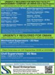 Oman Job Vacancy – Urgent Recruitment at Saad Enterprises