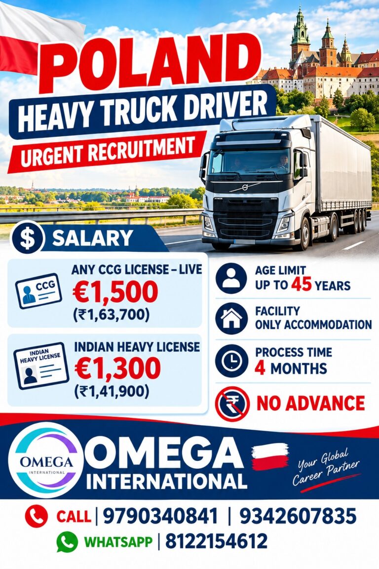 Poland Heavy Truck Driver Job Vacancy – Omega International
