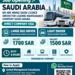 Saudi Arabia Driver Jobs – Direct Company Visa