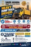 Saudi Arabia Heavy Dump Truck Driver Jobs – Signature Manpower