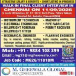 Saudi Arabia Job Vacancy – Walk-In Interview in Chennai