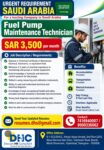 Saudi Arabia Job Vacancy - Fuel Pump Maintenance Technician