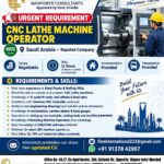 Saudi Arabia Job Vacancy – CNC Machine Operator Jobs