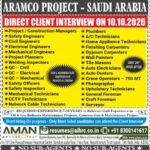 Saudi Arabia Job Vacancy – Direct Client Interview