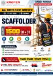 Saudi Arabia Scaffolder Jobs – Direct Client Interview