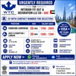 UAE Job Vacancy – Urgent Hiring for Interior Fit Out