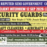 UAE Job Vacancy – Security Guards and Cleaners Hiring