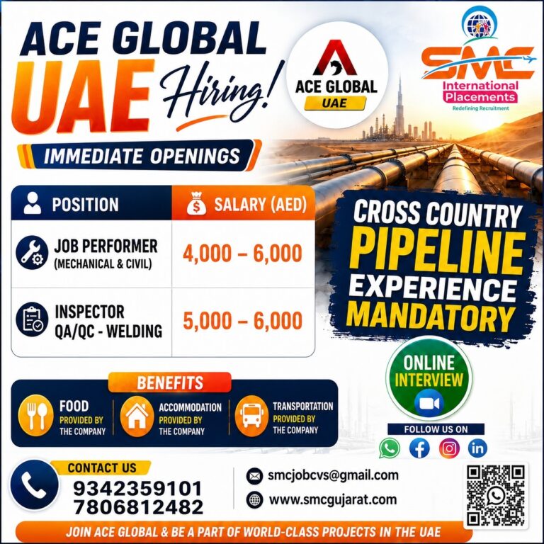 UAE Job Vacancy - Urgent Hiring at Ace Global 7 UAE Job Vacancy – Urgent Hiring at Ace Global