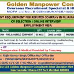 UAE Job Vacancy – Senior Technician Hiring at Golden Manpower Consultants