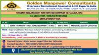 UAE Job Vacancy - Senior Technician Hiring at Golden Manpower Consultants