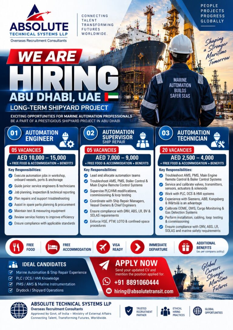 UAE Job Vacancy - Automation Jobs at Absolute Technical Systems 8 UAE Job Vacancy – Automation Jobs at Absolute Technical Systems