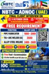 UAE Job Vacancy – NBTC ADNOC Final Client Interview