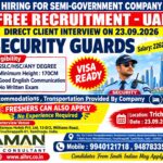 UAE Security Guard Jobs – Free Recruitment at Aman International