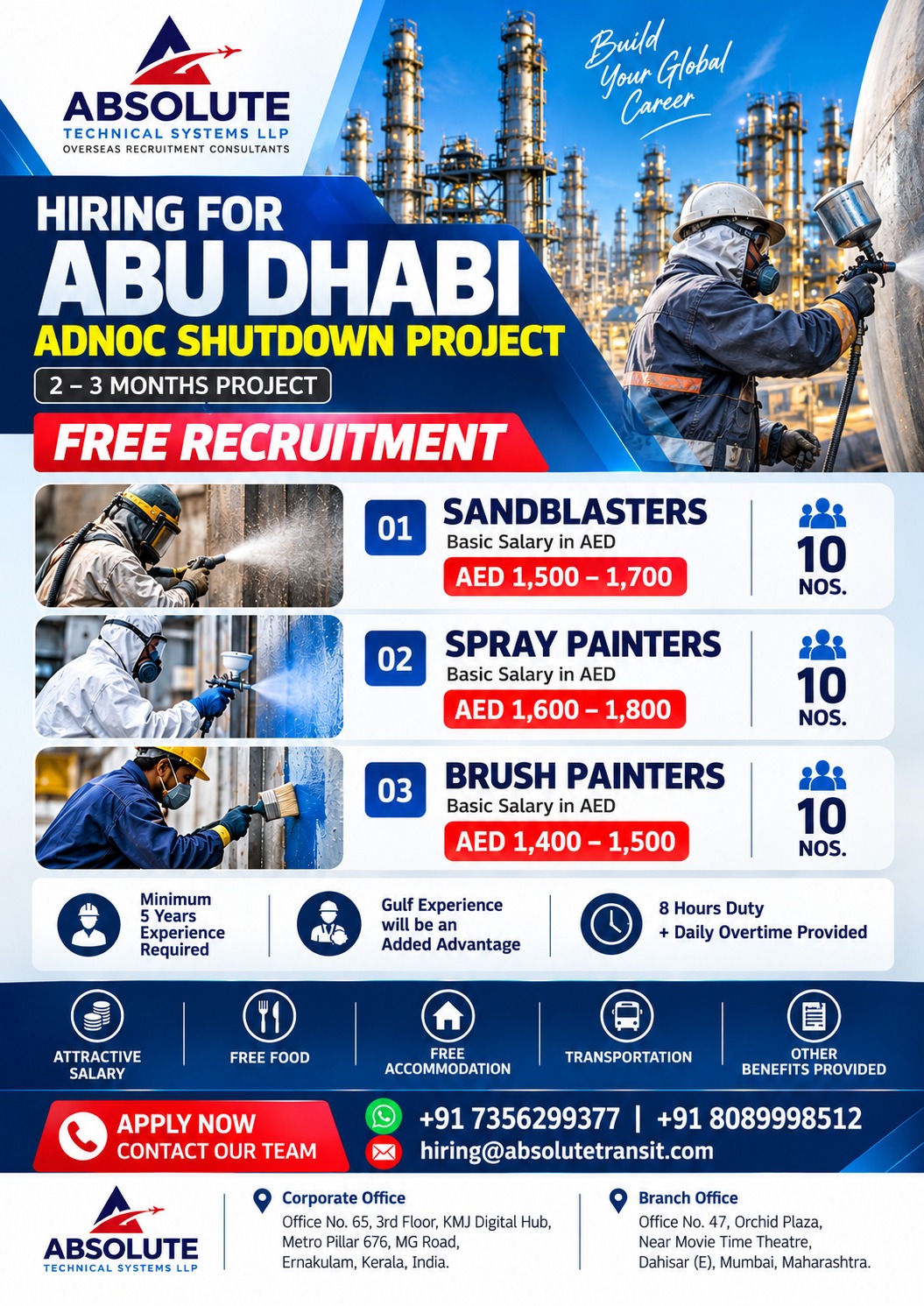 Abu Dhabi Shutdown Job Vacancy – Absolute Technical Systems
