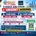 Camp Boss and Camp Admin Jobs in Abu Dhabi, UAE – Online Interview