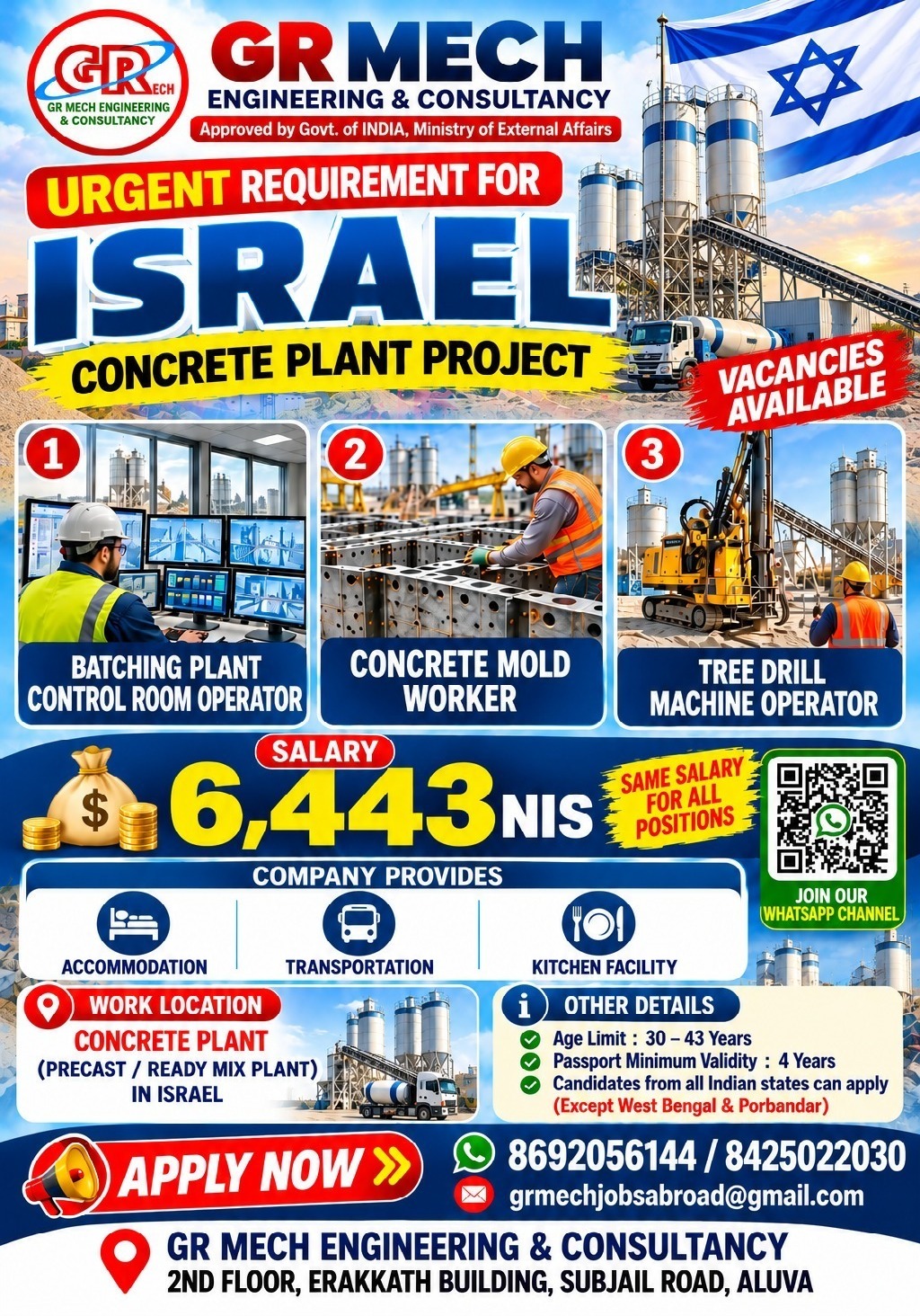 Control Room Operator and Machine Operator Jobs in Israel – Urgent Requirement