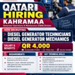Diesel Generator Technician and Diesel Generator Mechanic Jobs in Qatar