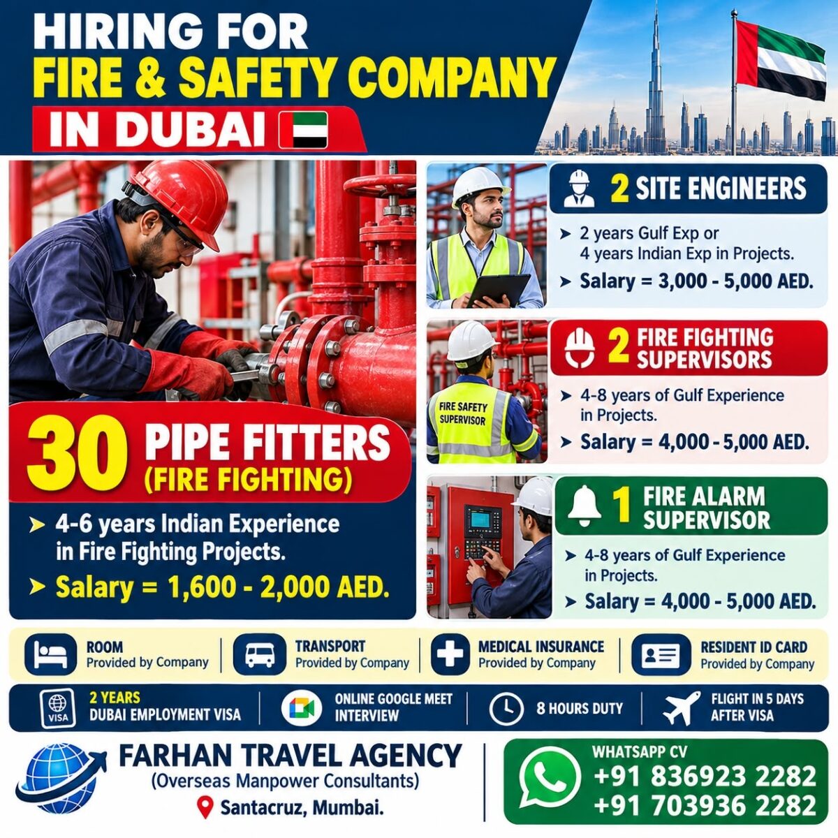 Dubai Fire Safety Jobs – Farhan Travel Agency