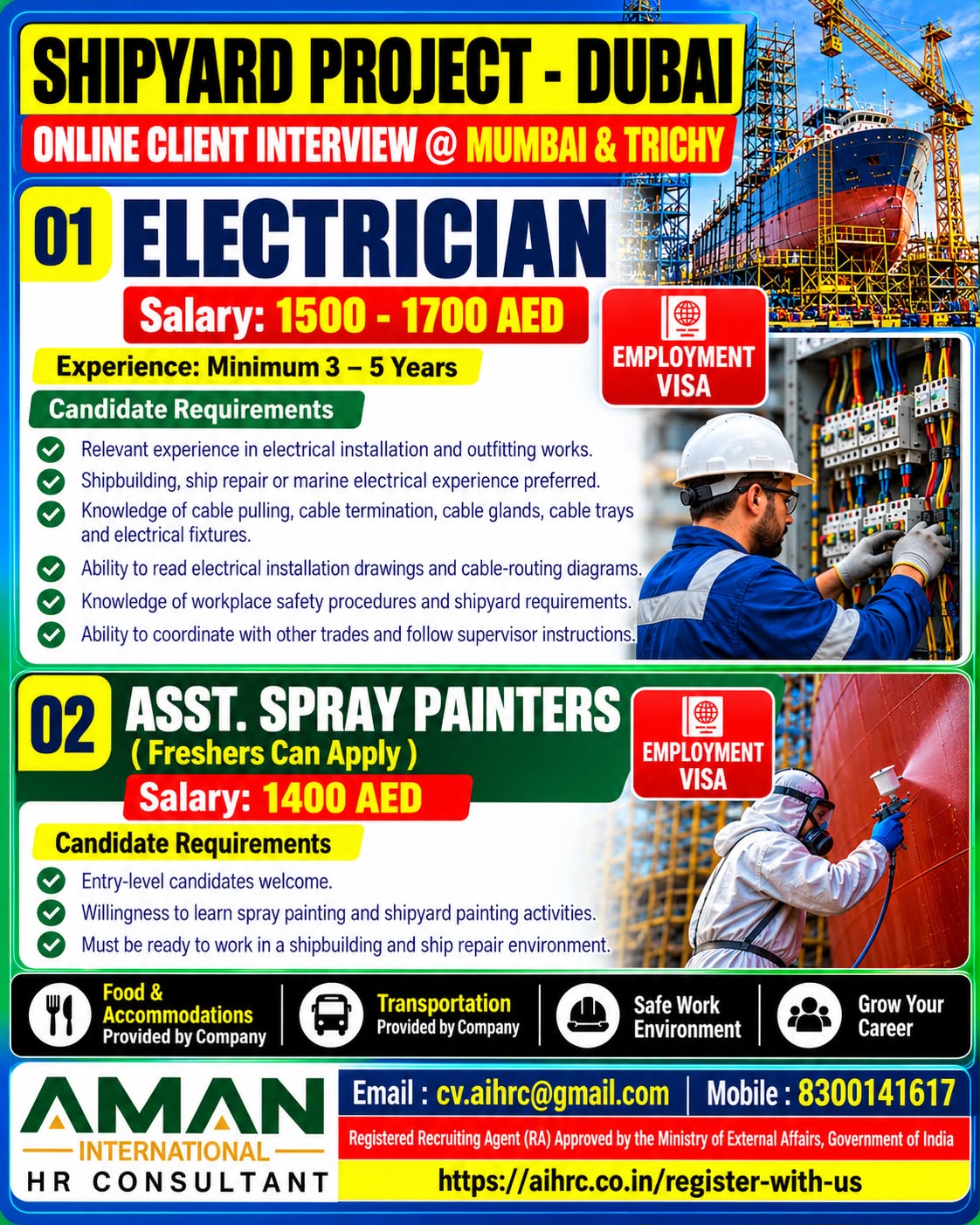 Dubai Shipyard Project Jobs – Aman International HR Consultant