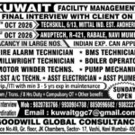 Fire Alarm Technician, BMS & Millwright Technician Jobs in Kuwait – Client Interview in Mumbai