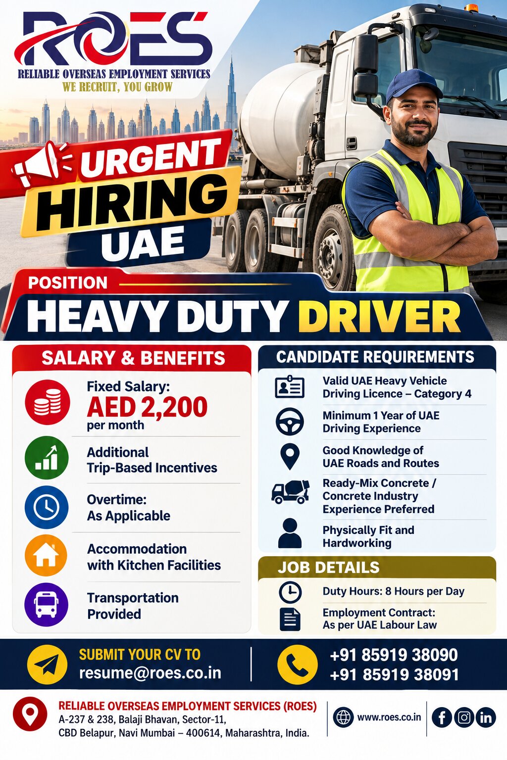 Heavy Duty Driver Jobs in UAE