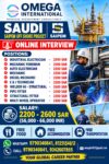 Industrial Electrician, Mechanic Foreman and Welder Jobs in Saudi Arabia – Online Interview