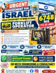 Israel Job Vacancy - Urgent Requirement for ISRAEL -Forklift Operator