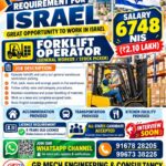 Israel Job Vacancy – Urgent Requirement for ISRAEL -Forklift Operator