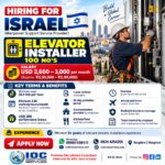 Israel Job Vacancy – Elevator Installer Hiring by IOC Services