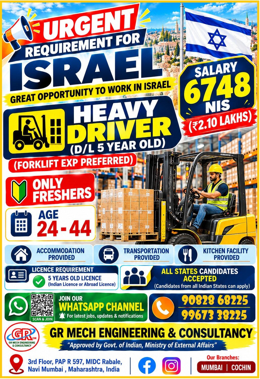 Israel Job Vacancy – Urgent Hiring for Heavy Driver