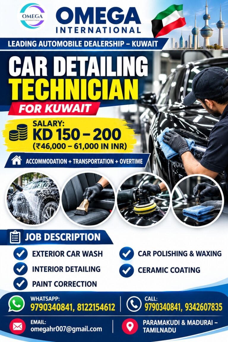 Kuwait Job Vacancy – Car Detailing Technician Hiring