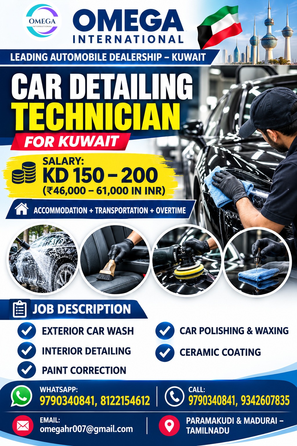 Kuwait Job Vacancy – Car Detailing Technician Hiring