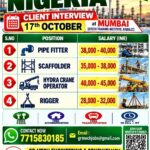 Nigeria Job Vacancy – Urgent Client Interview in Mumbai