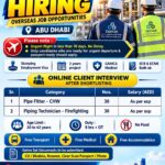 Pipe Fitter and Piping Technician Jobs in Abu Dhabi – Online Interview