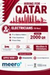 Qatar Job Vacancy – Electricians Urgently Required