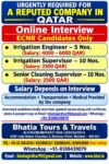 Qatar Job Vacancy – Urgent Hiring at Bhatia Tours & Travels