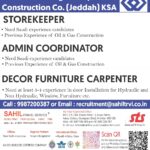 Saudi Arabia Construction Jobs – Sahil Travel Service