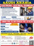 Saudi Arabia Job Vacancy – Electricians & Welders Required