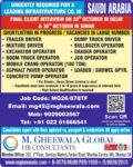 Saudi Arabia Job Vacancy – Urgent Hiring at M. Gheewala
