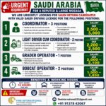 Saudi Arabia Job Vacancy – Fine International Consultants