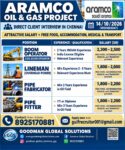 Saudi Arabia Oil & Gas Project Jobs – Direct Interview in Chennai