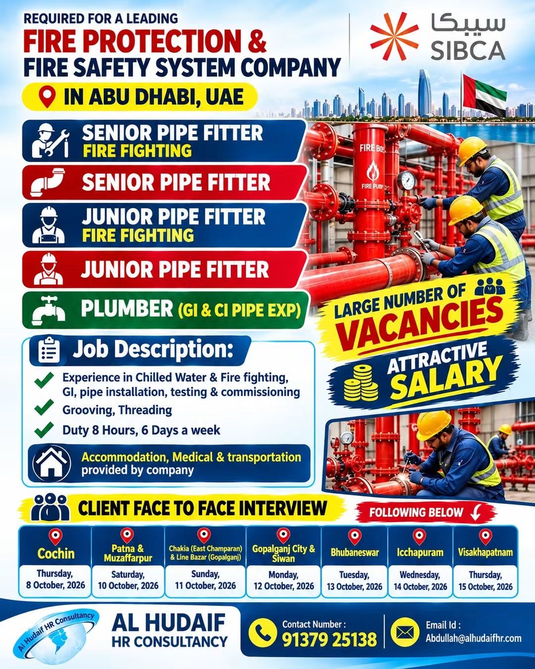 UAE Fire Protection Job Vacancies – Al Hudaif HR Consultancy