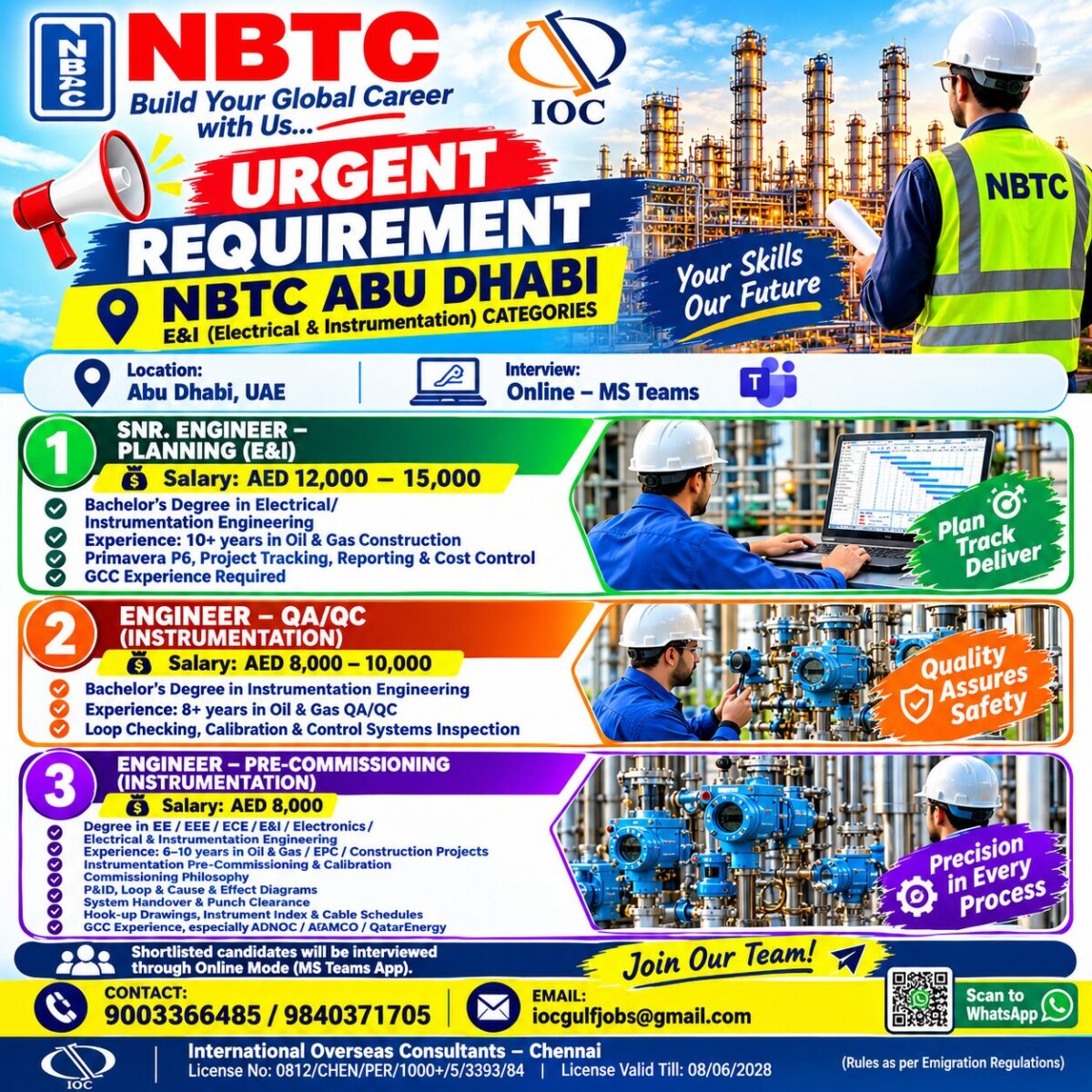 UAE Job Vacancy – Urgent Hiring at International Overseas