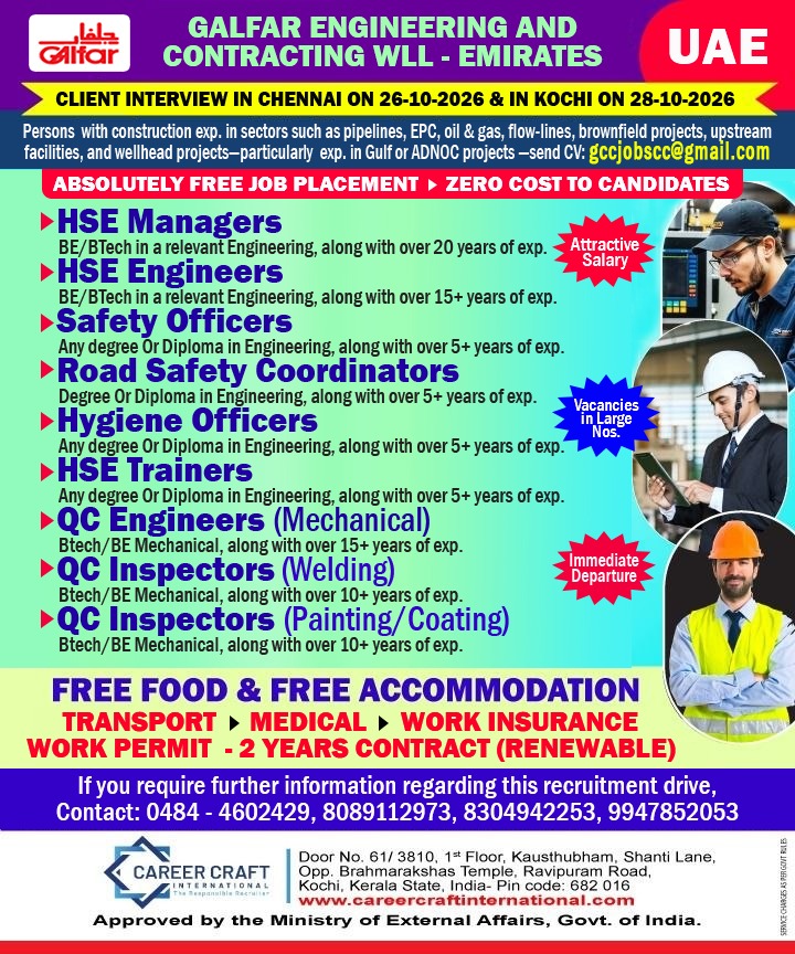 UAE Job Vacancy – Galfar Engineering & Contracting