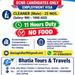 UAE Job Vacancy – Cleaner Jobs at Bhatia Tours and Travels