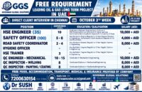 UAE Job Vacancy – Direct Client Interview in Chennai