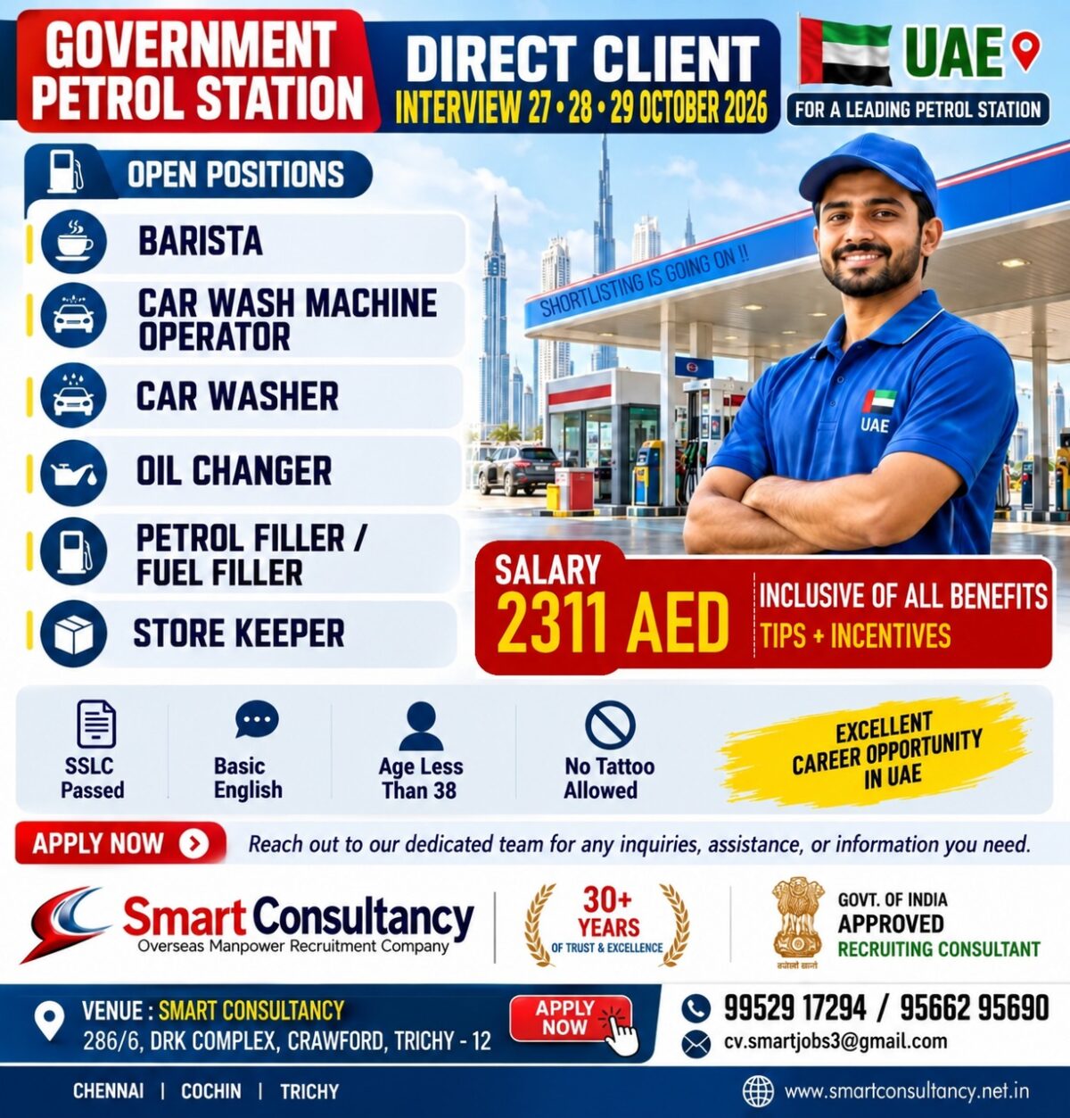 UAE Petrol Station Jobs – Direct Client Interview